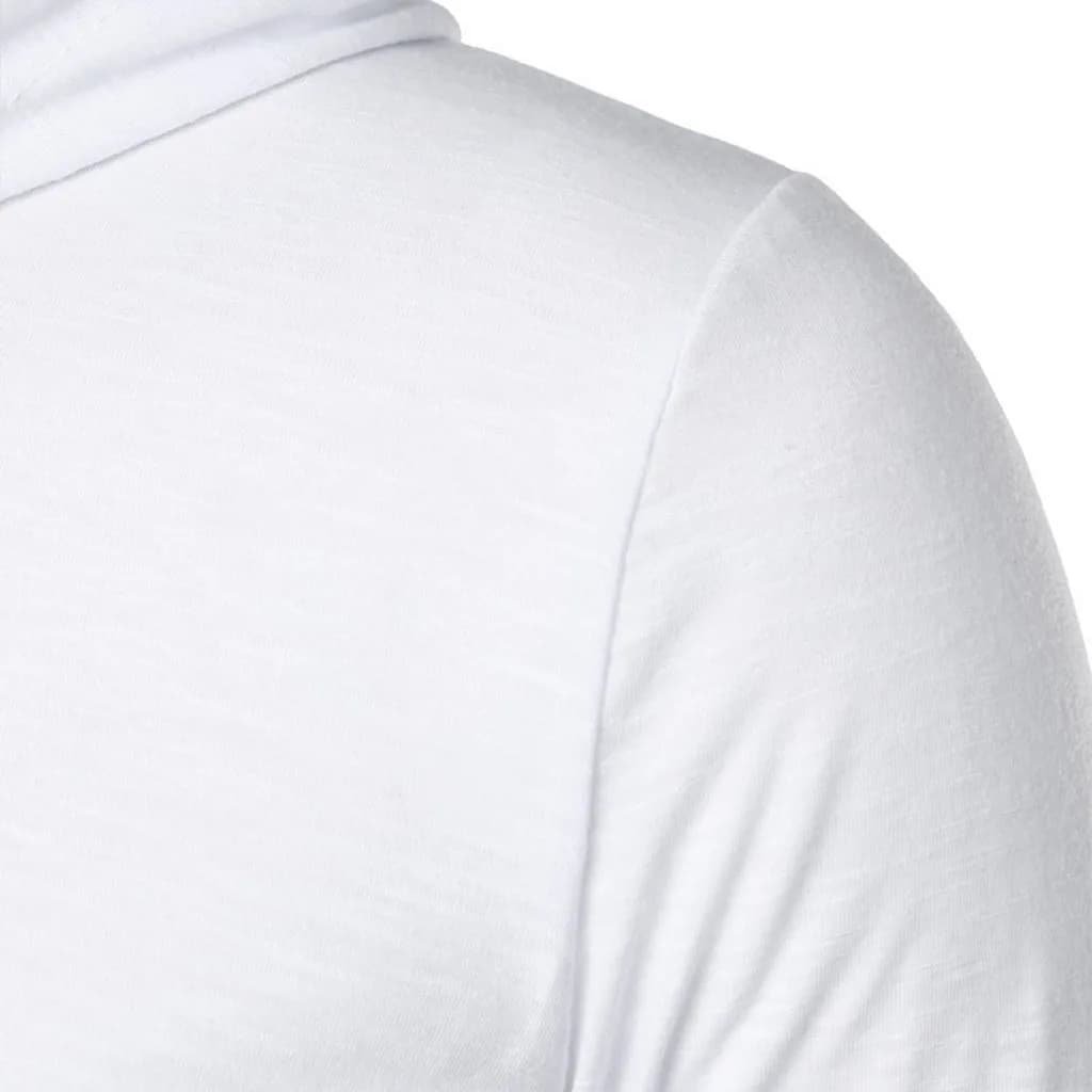 T-shirt à manches longues pour hommes, à capuche, cordon de serrage, en coton, décontracté, conforta