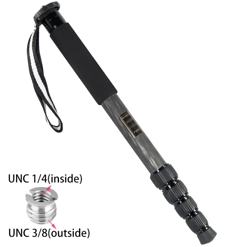 BEXIN P285C support monopode de voyage Portable en Fiber de carbone professionnel léger peut support