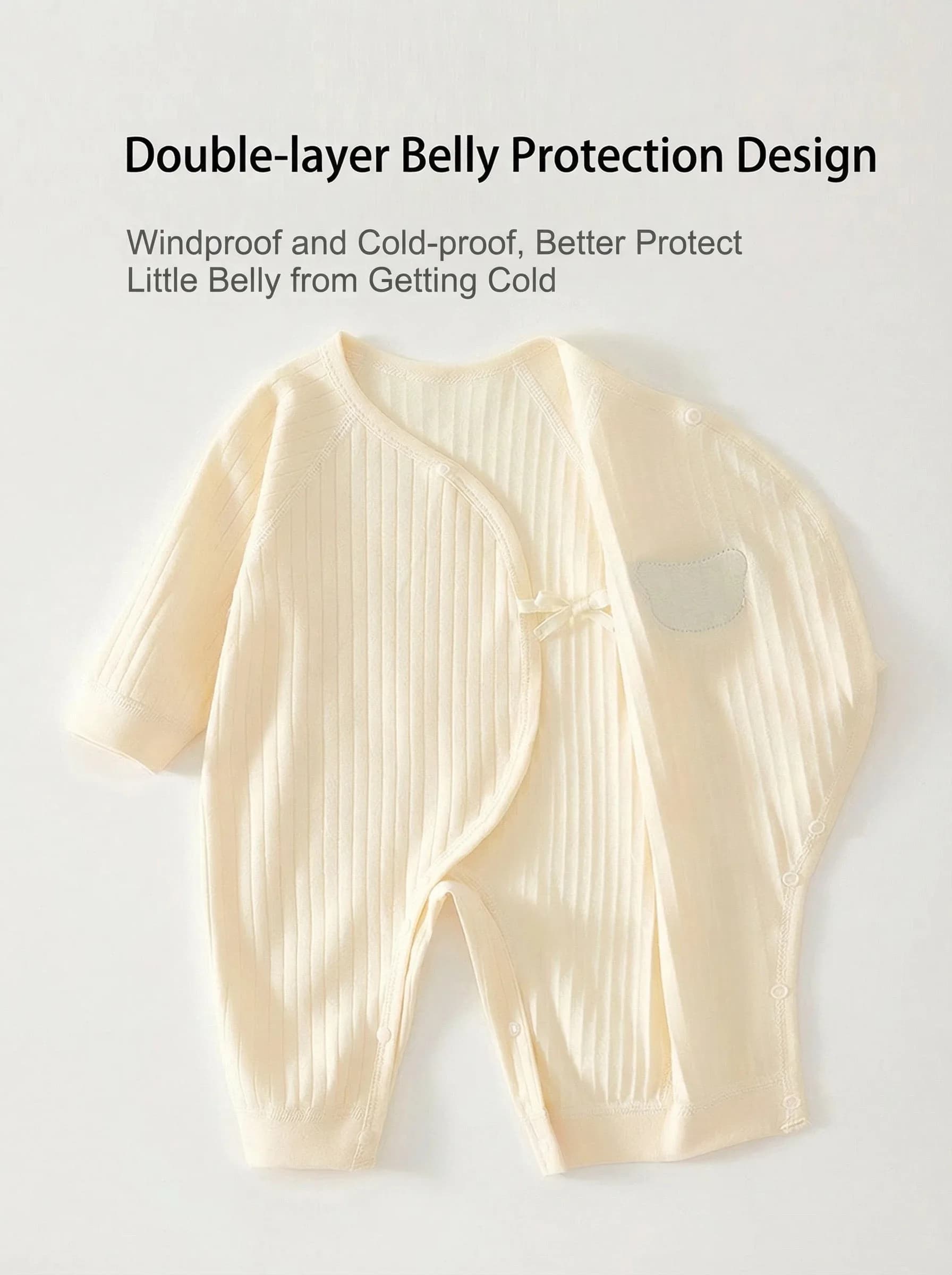 Somenie Combinaison tricotée pour bébé, 100% coton, manches longues, tenue une pièce pour garçons et