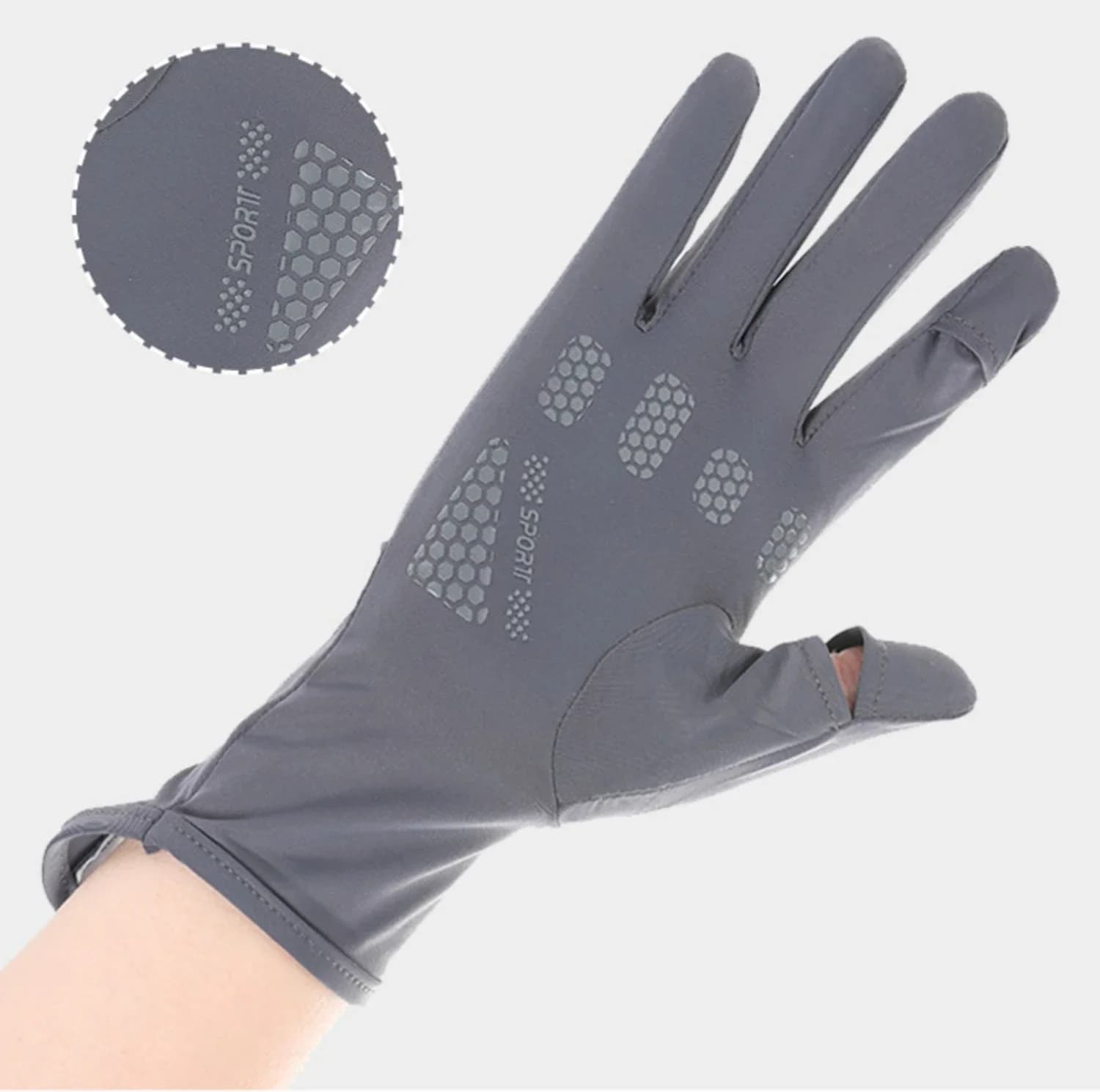 Gants de protection solaire d'été pour femmes, soie glacée fine, Anti-ultraviolet, rosée, écran tact