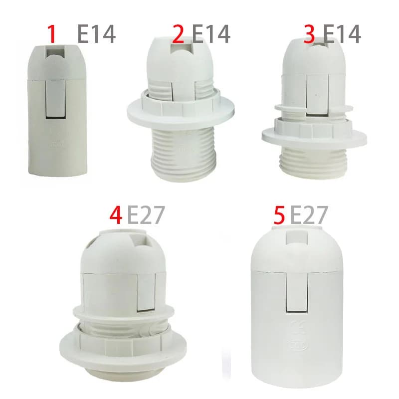 Douille de lampe LED E14 E27, support de puissance, convertisseur de douille électrique suspendue, a