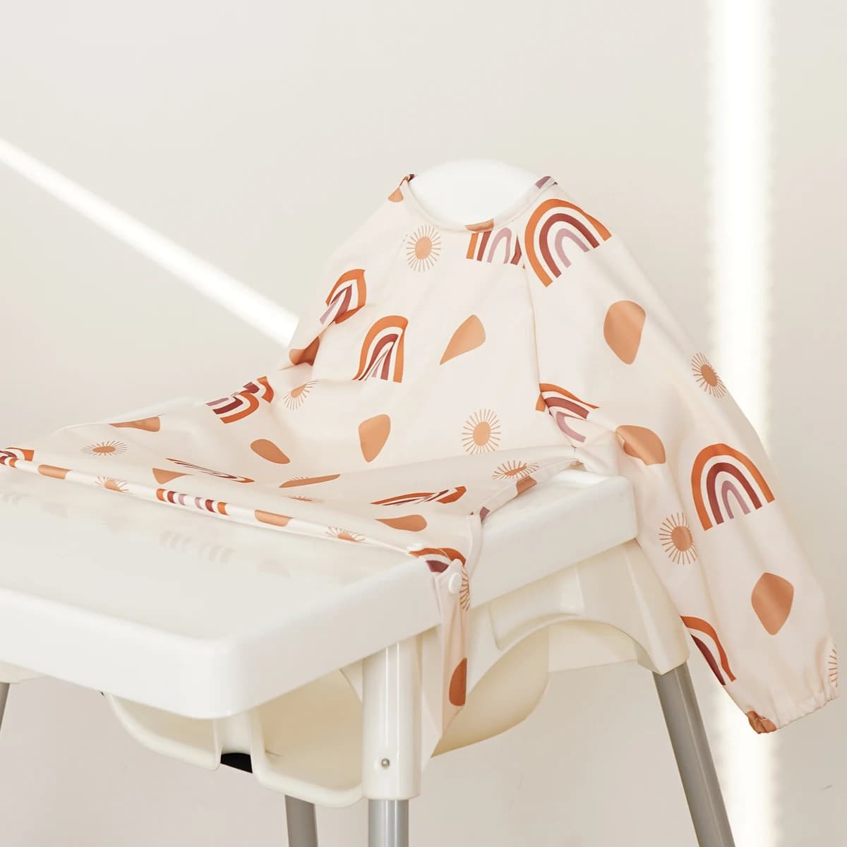 Elinfant-Bavoir en Polyester Imperméable à Manches sulfpour Bébé, Design lèvent à Pression Imprimés 