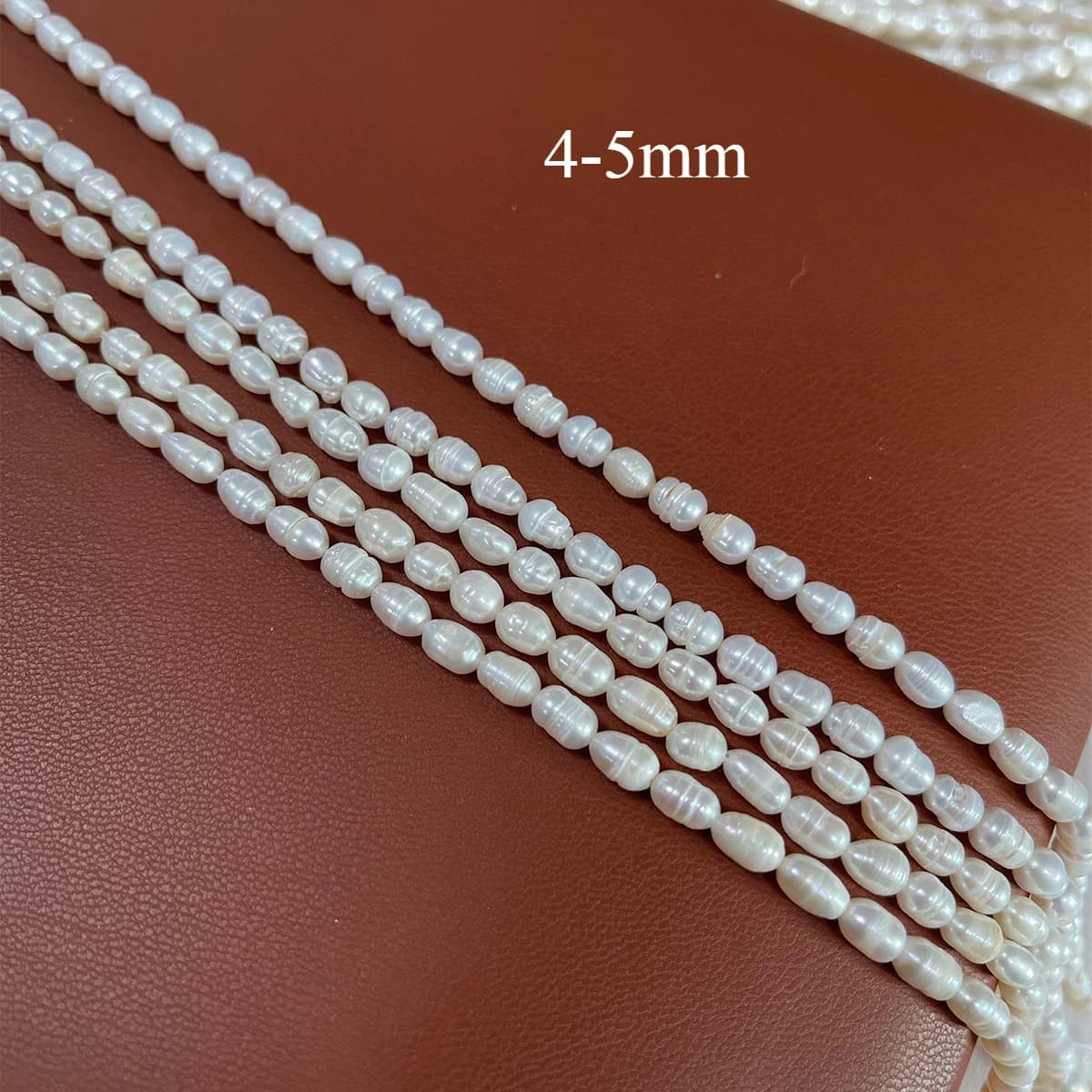 Perles d'eau douce naturelles de haute qualité, poinçon en forme de riz, perles amples pour bricolag