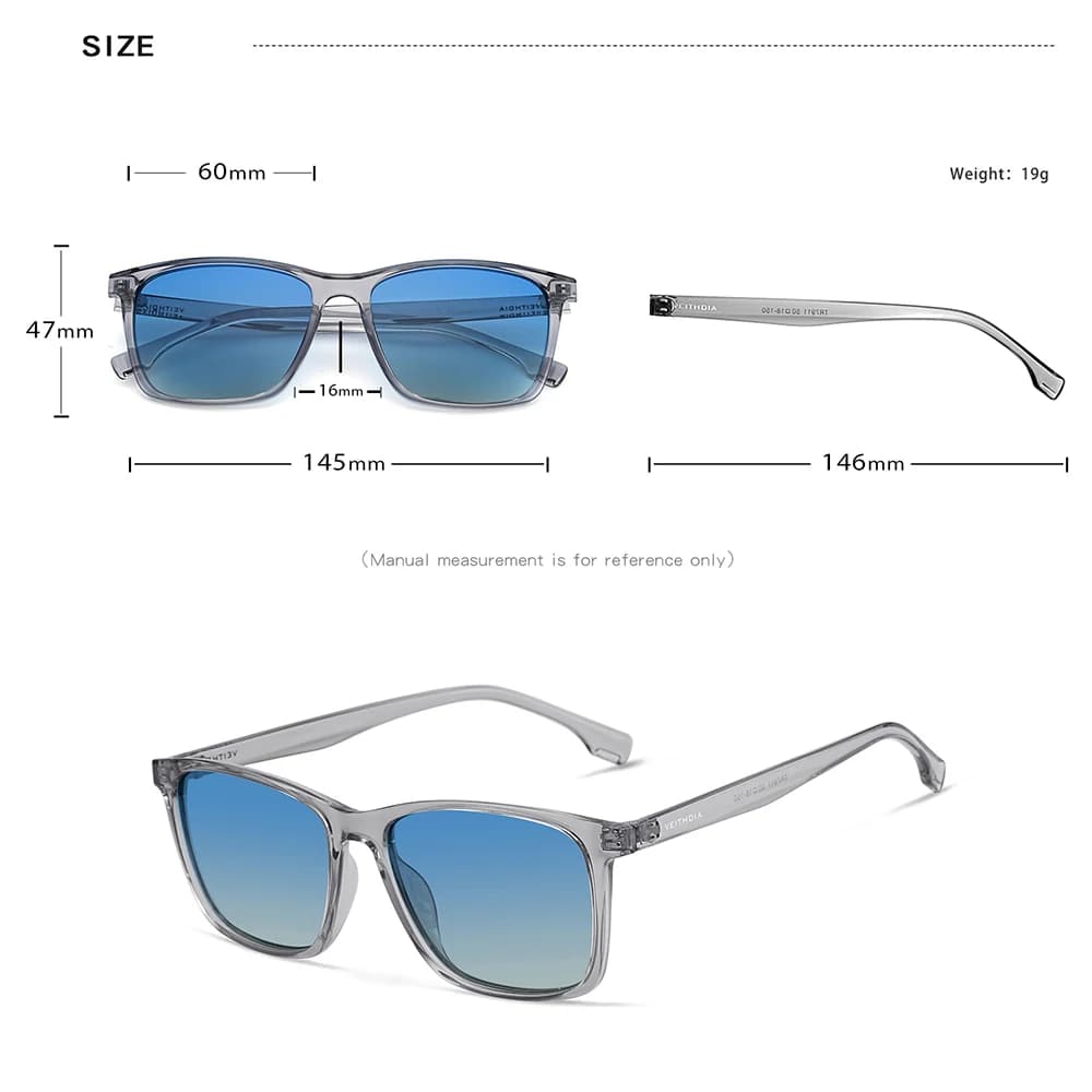 Lunettes de soleil polarisées dégradées VEITHDIA S7911, lunettes de vue tendance pour hommes en TR90