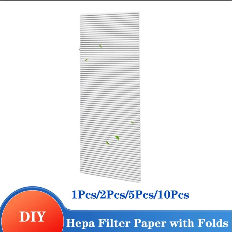 Papier filtre Hepa avec plis, écran de 16mm de hauteur, purificateur d'air de voiture fait maison, f
