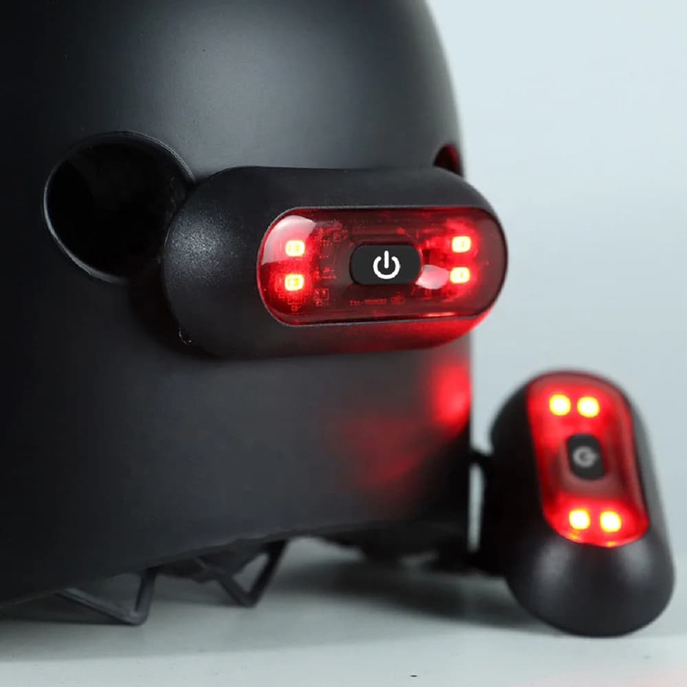 Feu arrière de casque de moto et de vélo, Rechargeable par USB, Signal de sécurité, lampe d'avertiss