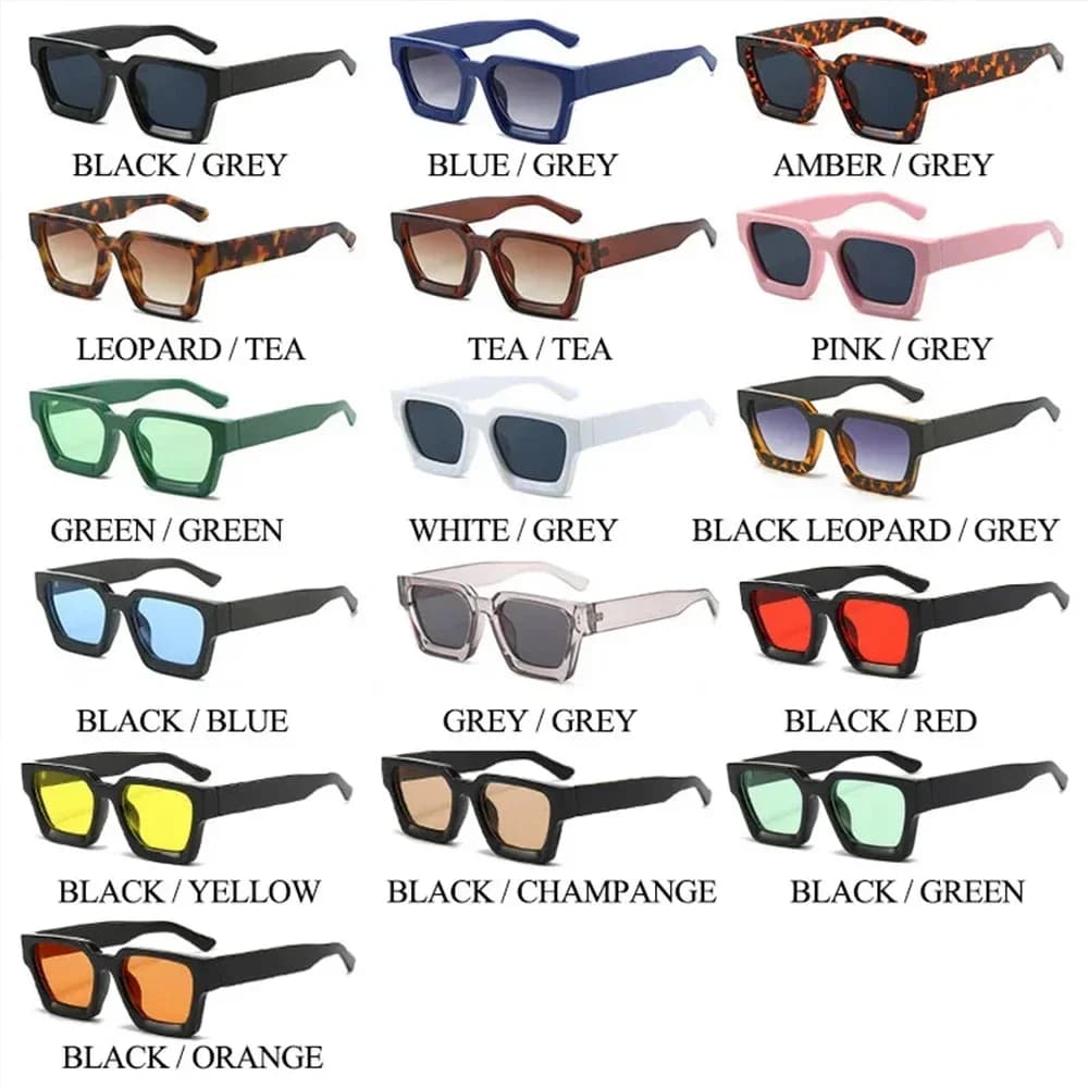 JNPCXI mode carré femmes luxe lunettes de soleil rétro dégradé bleu concepteur hommes tendance lunet