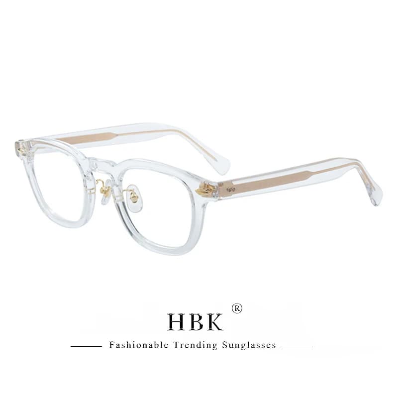 HBK rétro ovale lunettes montures lentilles transparentes hommes haute qualité TR-90 cadre lunettes 