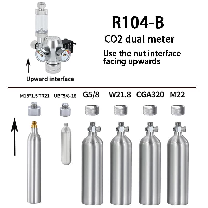 Régulateur de CO2 pour Aquarium AC100-240V, vanne électromagnétique, compteur de bulles, système de 