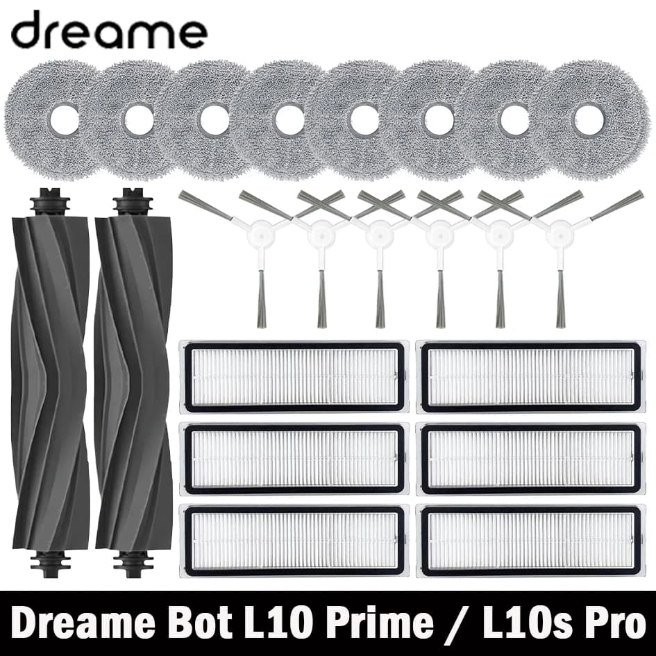 Accessoires pour Dreame Bot L10 Prime / L10s Pro / L10 Pro, brosse latérale principale, filtre Hepa,