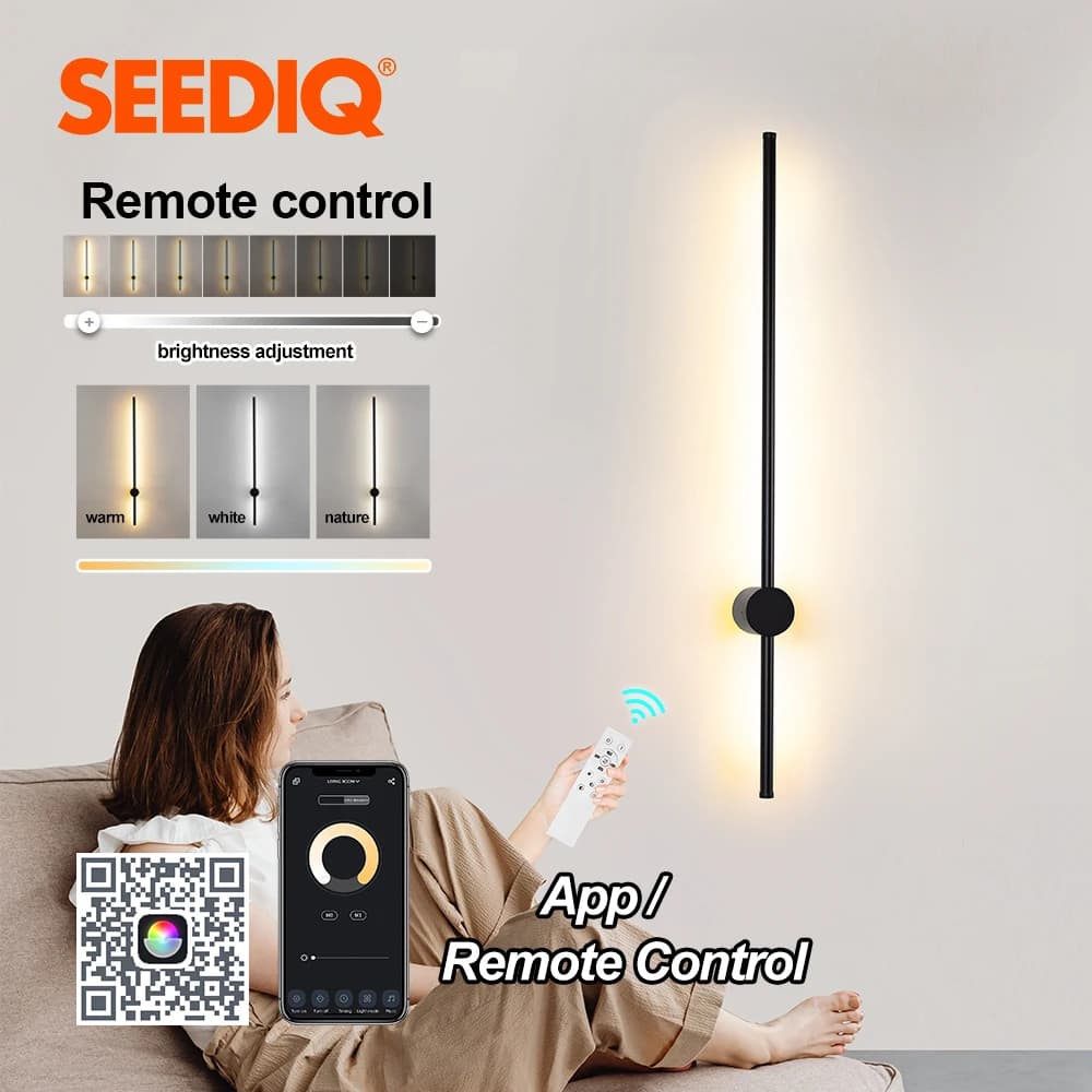 Mur LED lampe moderne longue applique murale pour la maison chambre salon Surface monté canapé fond 