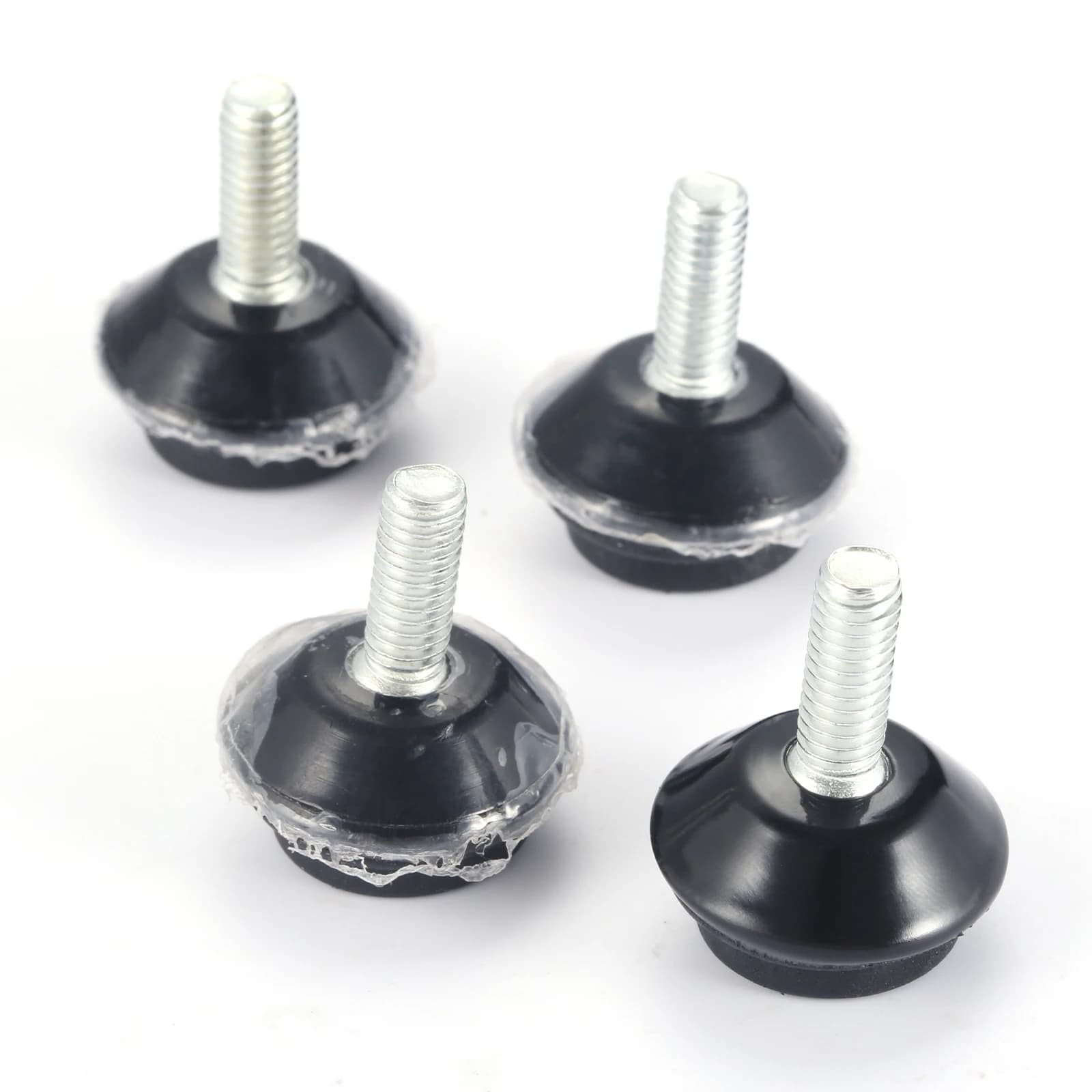 Pied de meuble réglable en métal M6 x 15mm, 4 pièces, vis filetée, noir/argent/or, Base de Machine p