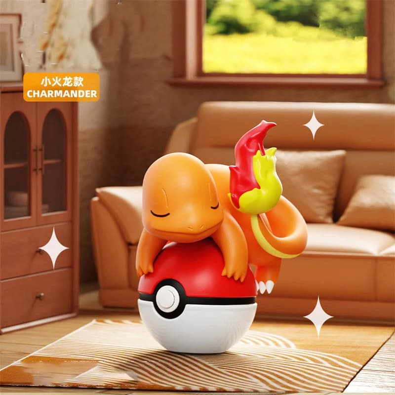 Authentique Pok é mon Pikachu veilleuse poupée PSYDUCK CHARMANDER EEVEE ornement de bureau portable 