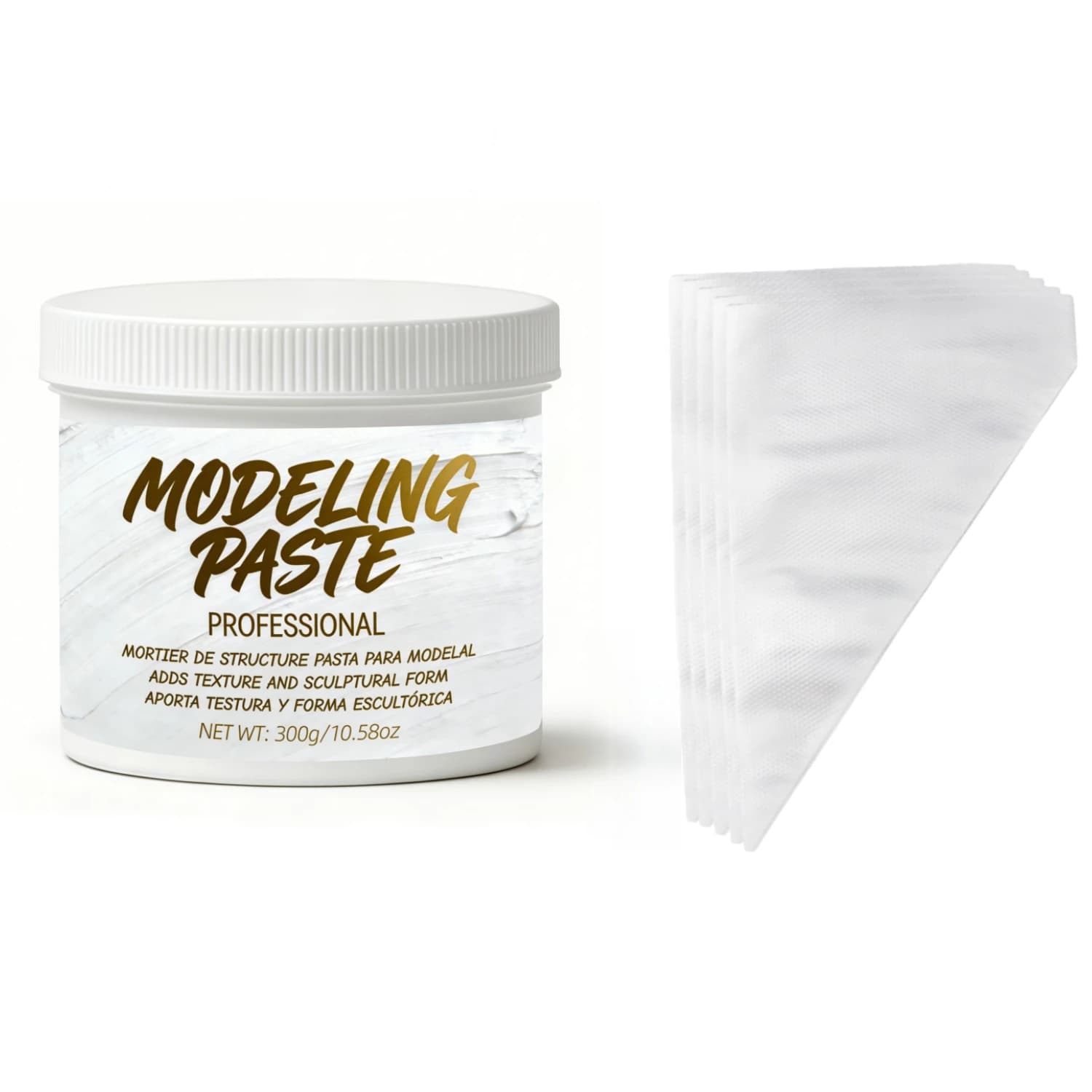 Pâte à modeler texturée 3D 300g, médium acrylique pour artistes, séchage rapide, sans craquelures, i