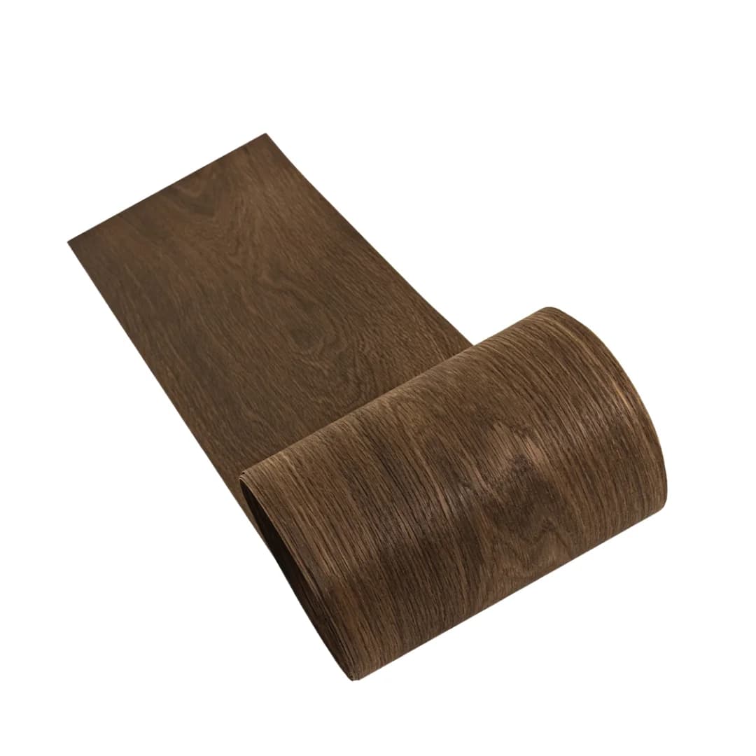 Feuille de placage de bois de grain de chêne fumé naturel de 0.5mm d'épaisseur 2.5x0.25m (98x9.8 pou