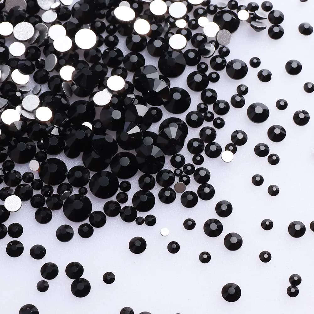 1440 pièces mélange taille verre Flatback strass paillettes cristal AB diamant rond Non correcteur c
