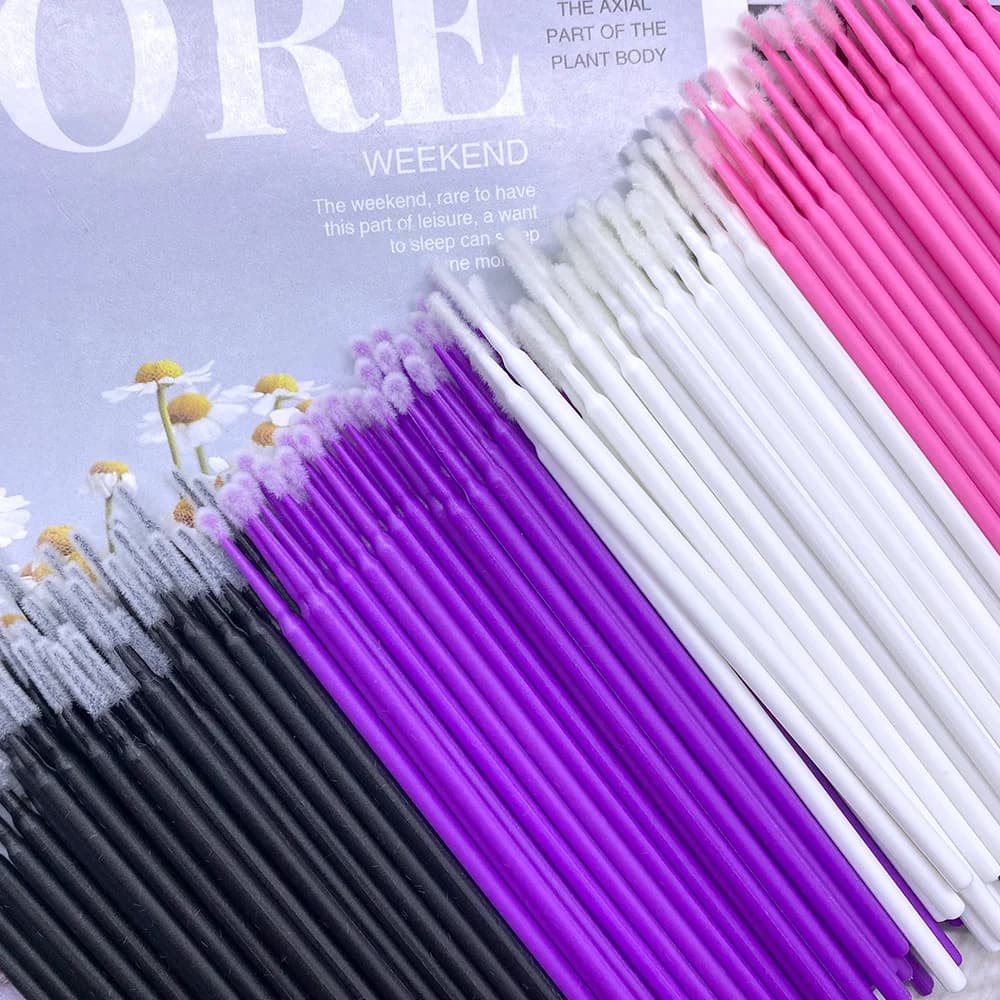 100/400 pièces Micro brosse jetable cils enlevant écouvillon Microbrosse Mascara baguettes applicate