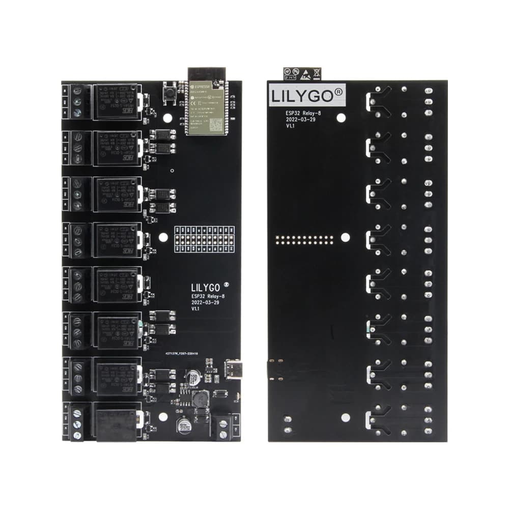 LILYGO ®   Module de relais t-relay 5V 8 canaux ESP32, carte de développement sans fil, WIFI, Blueto