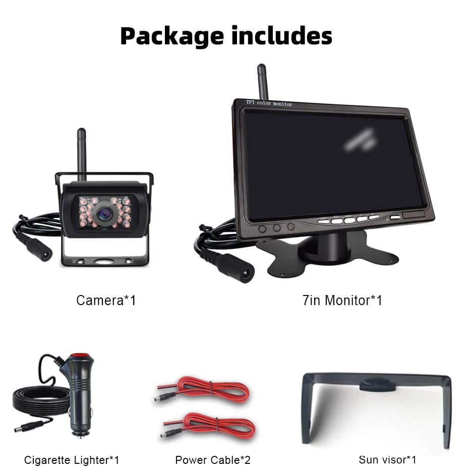 QXNY caméra de recul sans fil caméra de recul BSD 7 pouces moniteur AHD1080P pour camion Bus RV camp