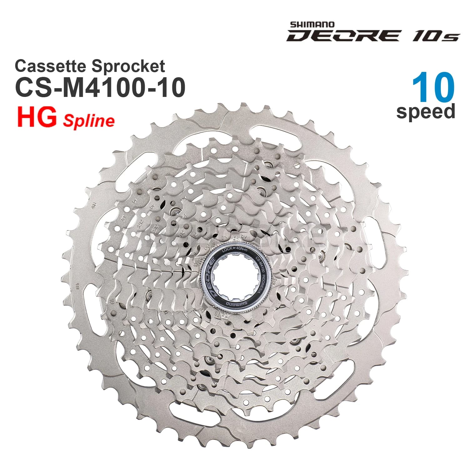 SHIMANO DEORE M4100 Pignon de cassette 10 V CS-M4100-10 10 vitesses - HYPERGLIDE -11-46T, 11-42TOrig