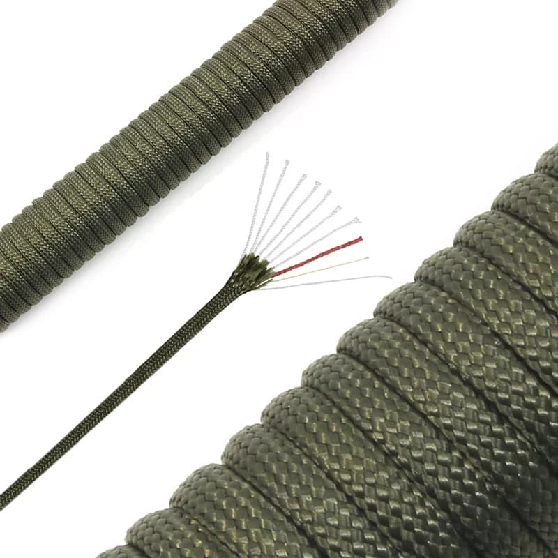 Paracorde 550 à 10 cœurs, 4mm, outil de survie pour Camping en plein air, corde de feu PE, ligne de 