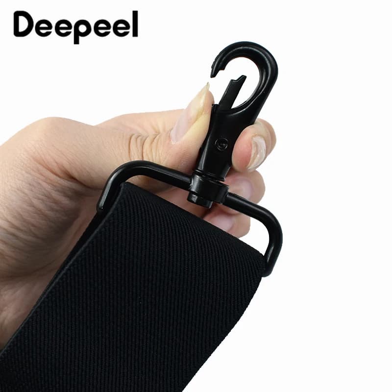 Deepeel-Bretelles Jockstrap larges pour hommes, bretelles pour hommes adultes, 4 clips, crochet, 5x1