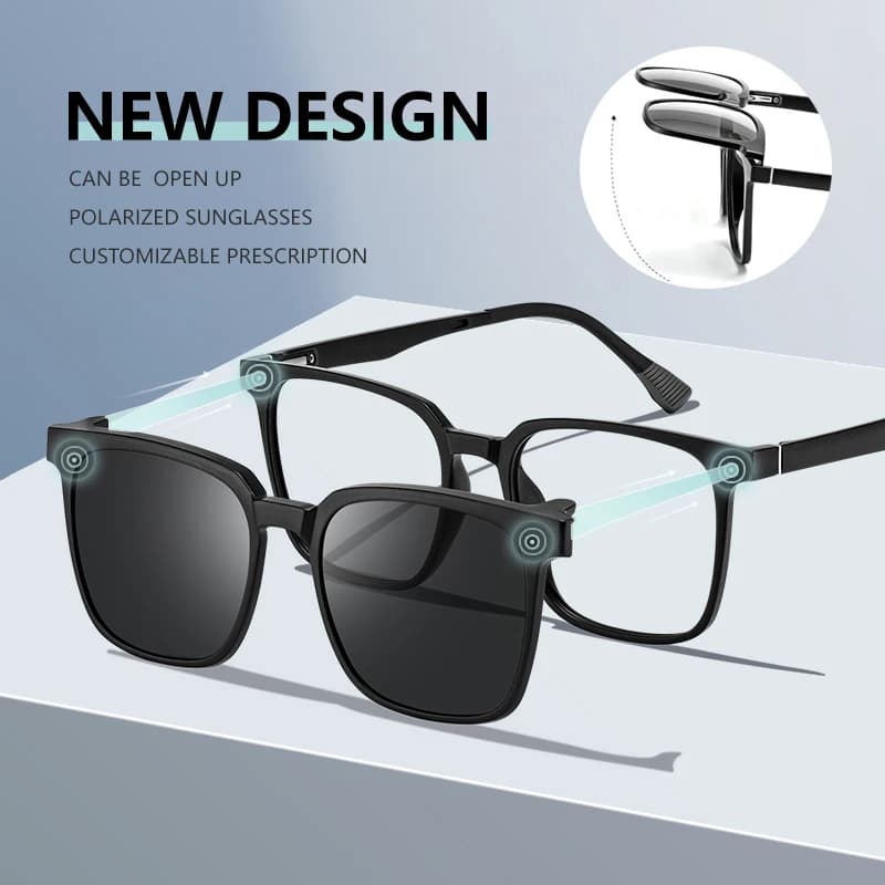Hotony pince magnétique sur lunettes de myopie optique pour hommes femmes lunettes de soleil polaris