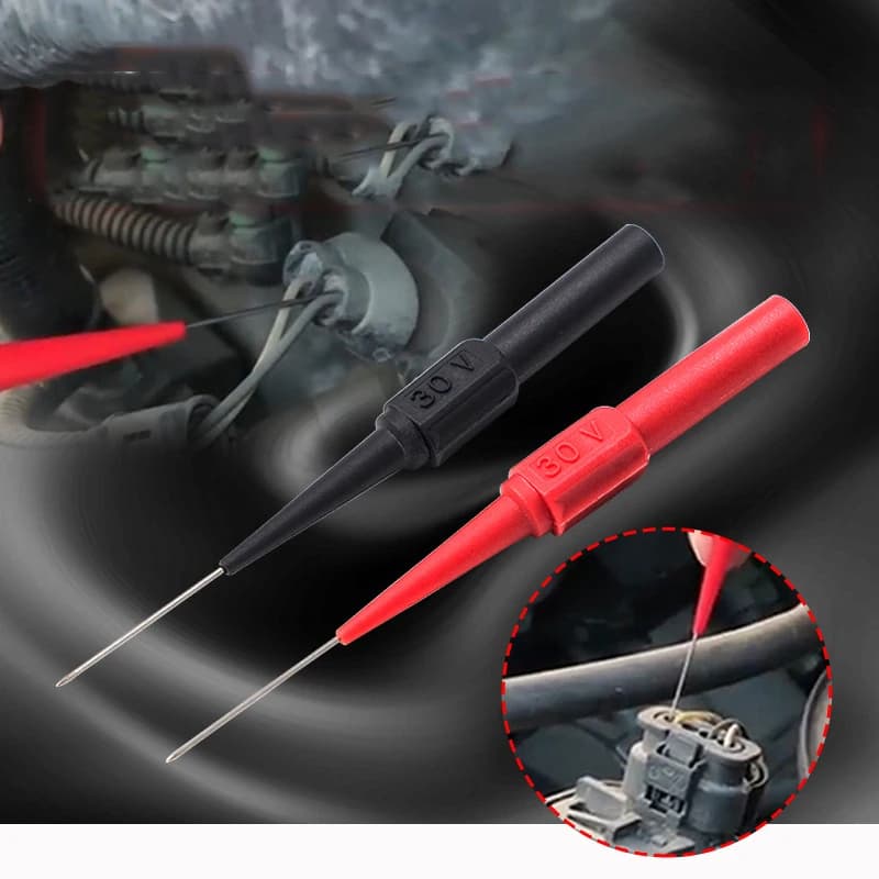 4 pièces 30V outils de Diagnostic multimètre Test plomb extension dos Piercing aiguille pointe sonde