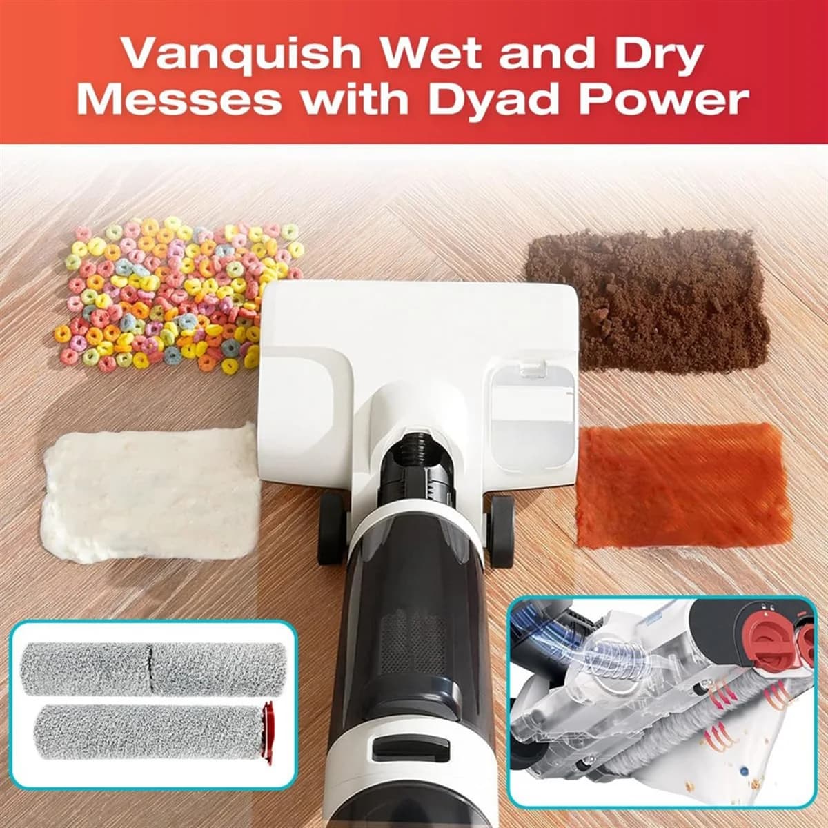 Rouleau brosse et filtre pour aspirateur Roborock Dyad Pro, pièces de rechange pour aspirateur à sec