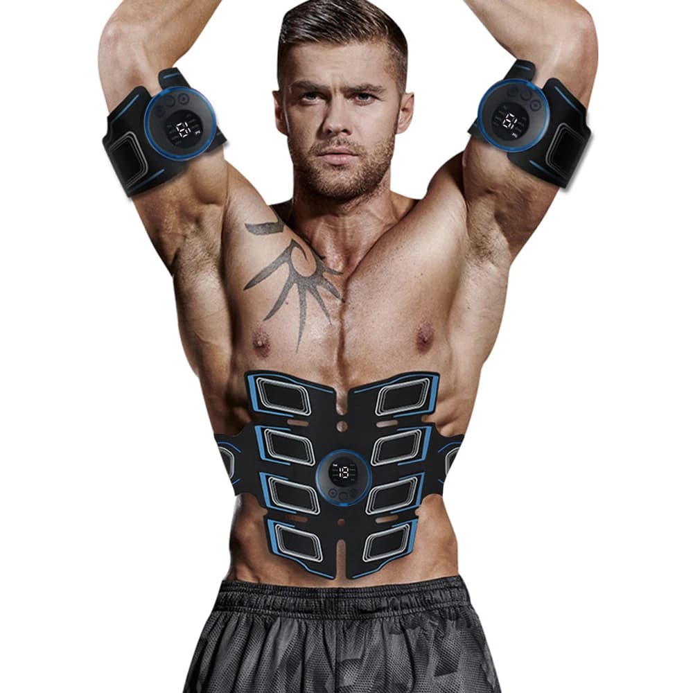 Entraîneur musculaire abdominal aste USB, masseur musculaire abdominal portable, ceinture d'entraîne