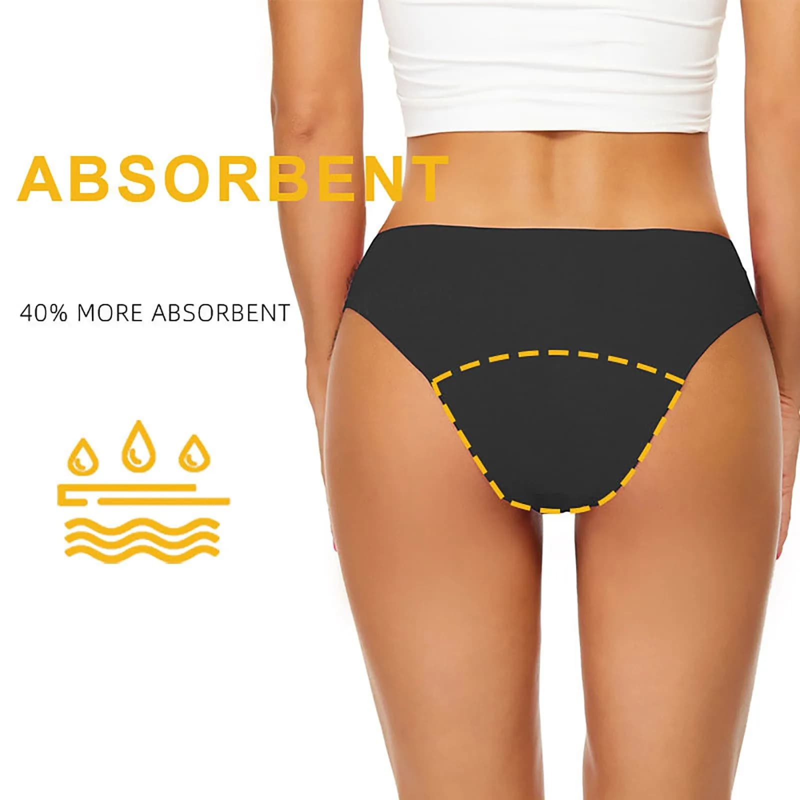 Maillot de bain menstruel étanche pour femme, bikini, pantalon absorbant astronomique, taille haute,