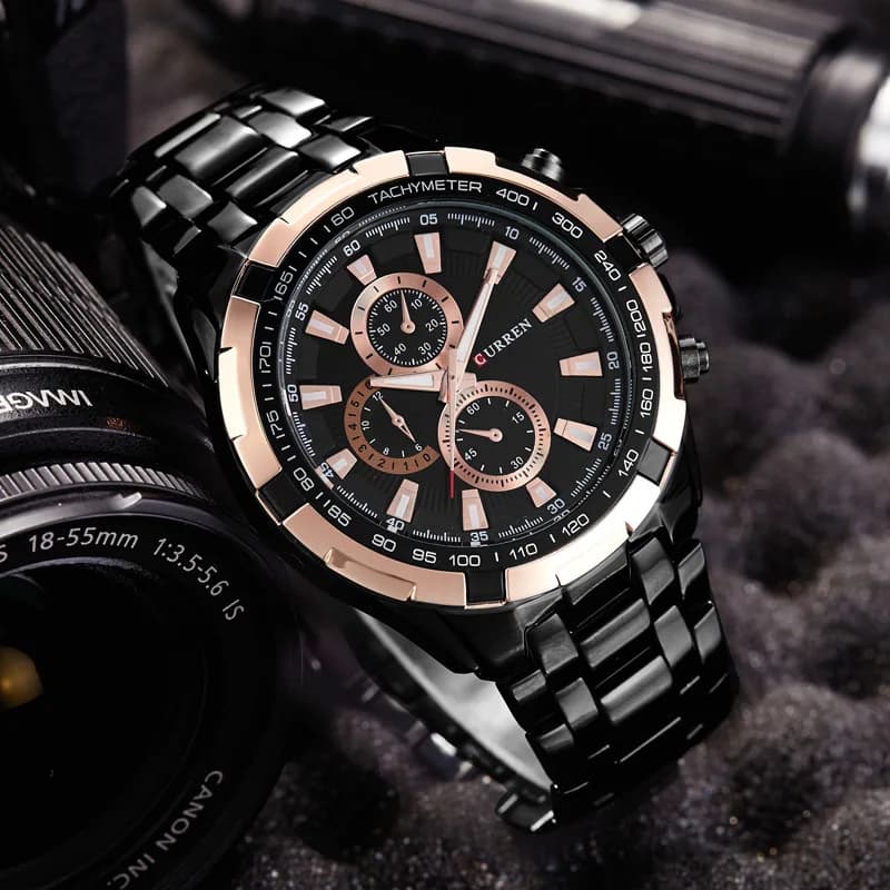 CURREN 8023 montre à Quartz pour hommes étanche Sport militaire montres homme affaires en acier inox