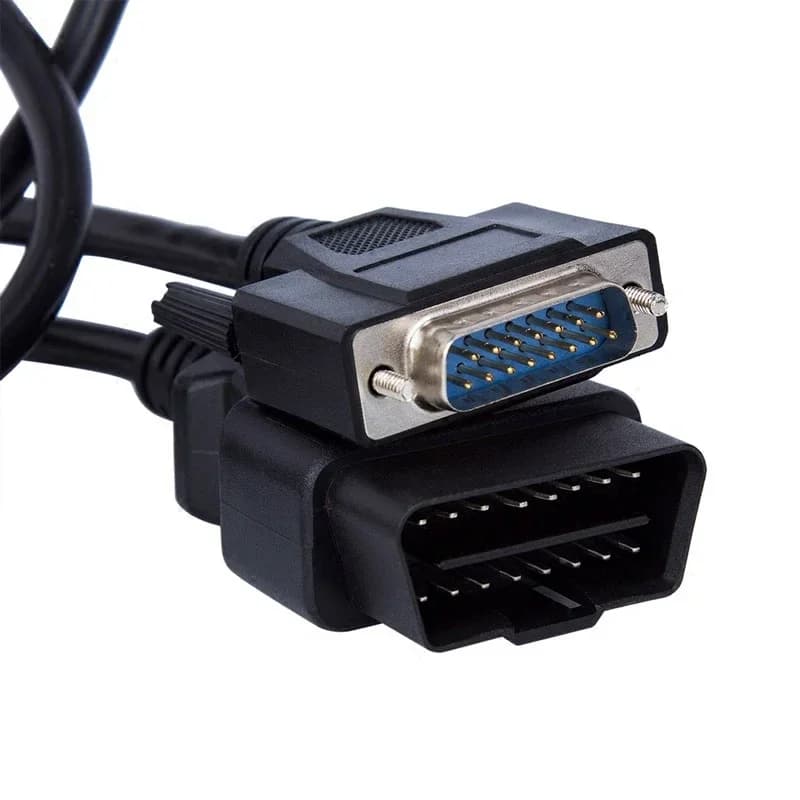 Adaptateur OBD2 16 broches vers DB15 broches, câble d'extension de voiture mâle DP 15 broches, Inter