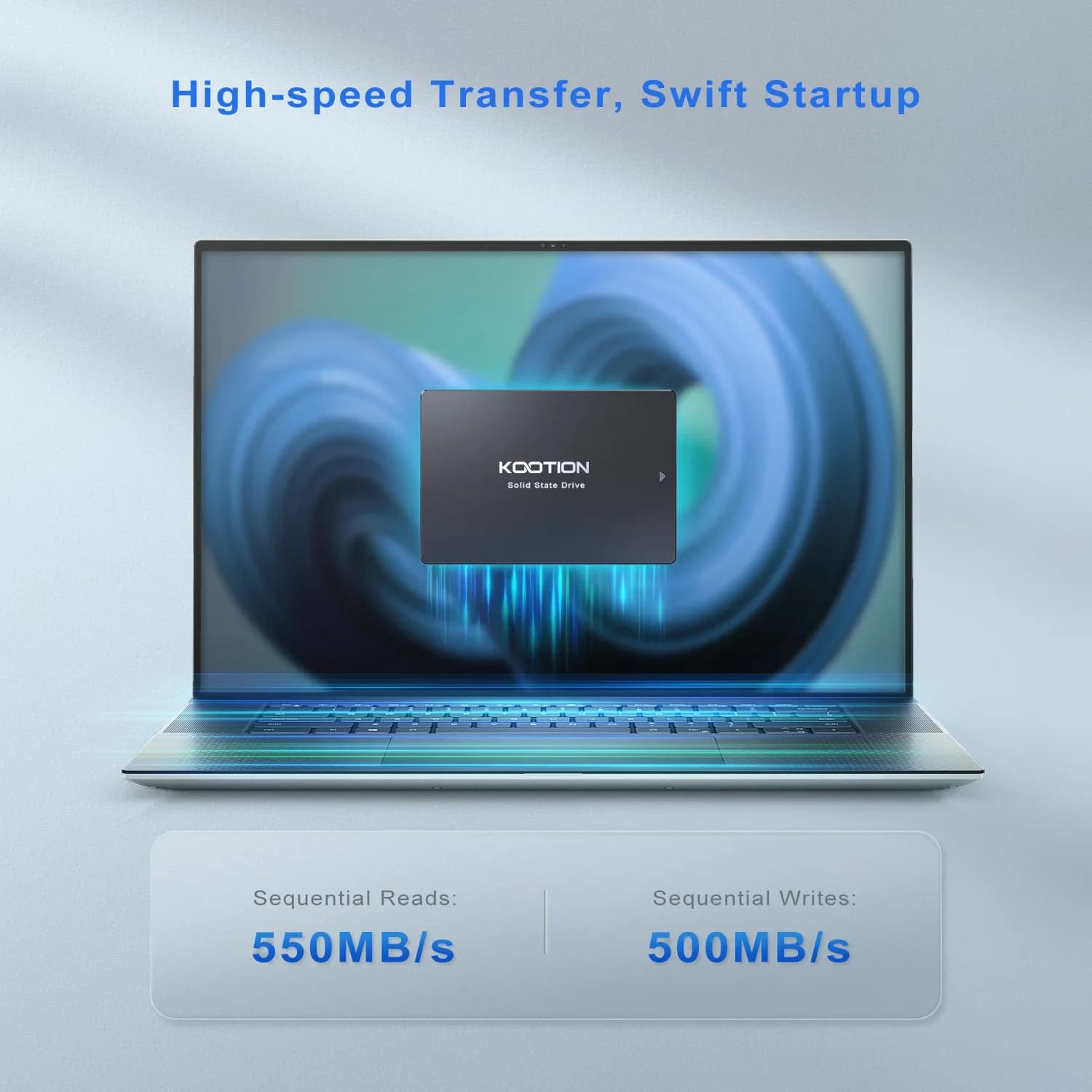 KOOTION Sata SSD 2 to 1 to 512GB 256GB 128GB SATA3 disque SSD interne 2.5 pouces disque dur HDD pour