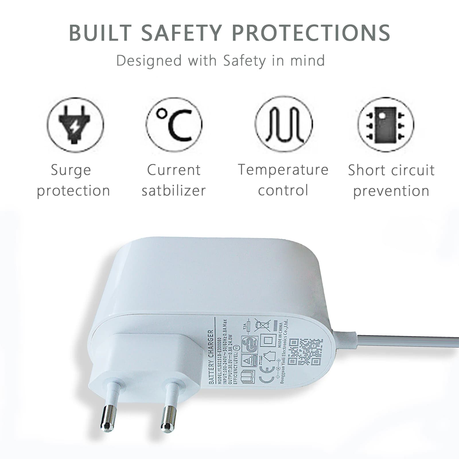 Adaptateur secteur avec prise UE, chargeur de batterie, pièces de rechange, accessoires pour Dreame 