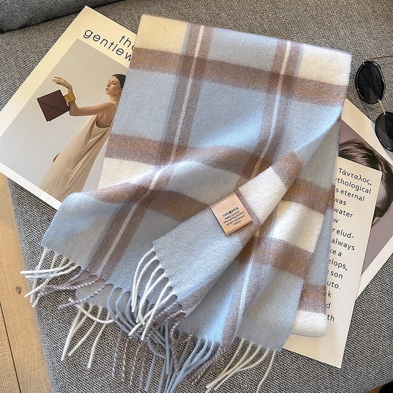 100% laine hiver écharpe pour femmes longues chaudes cachemire foulards Hijab solide dame châle enve