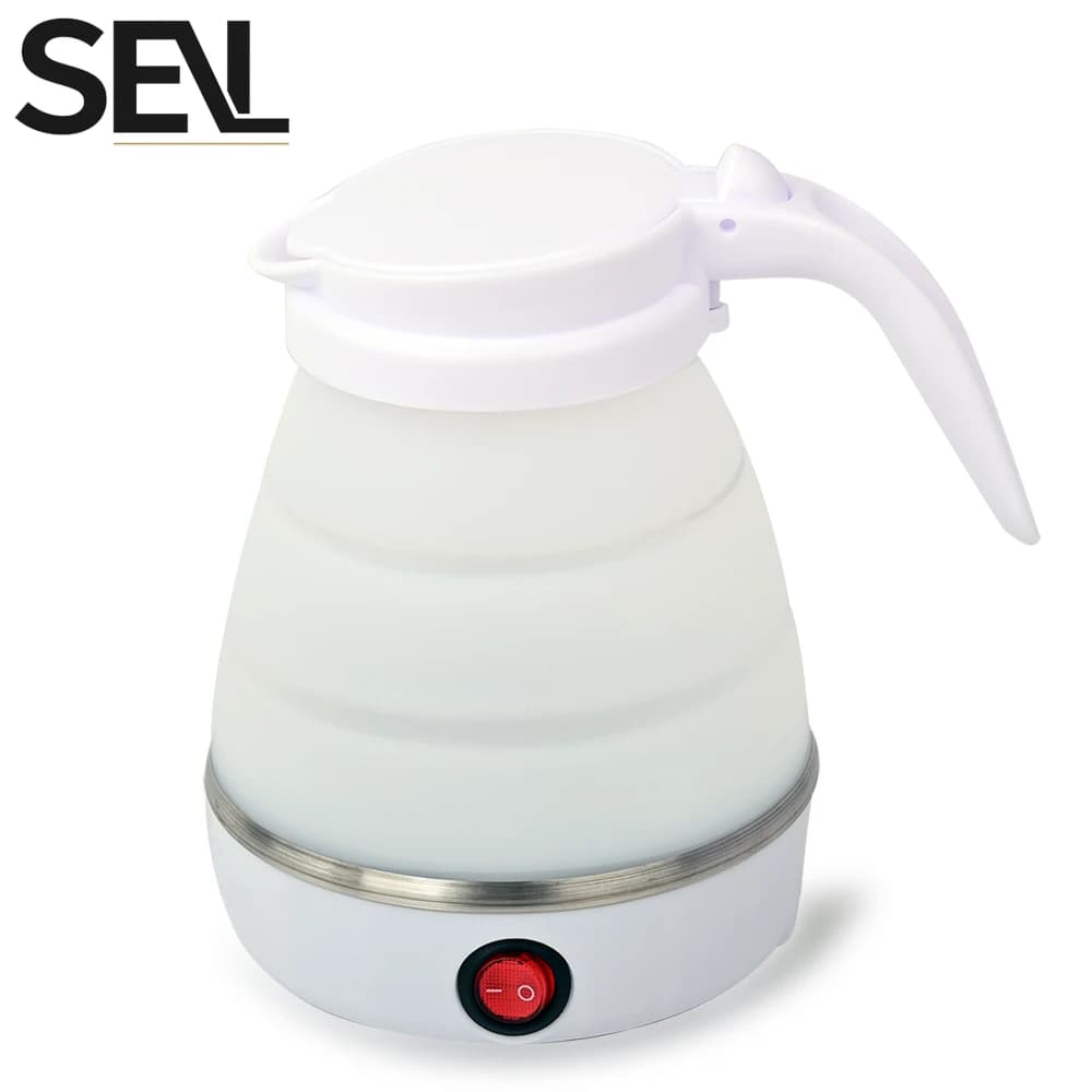 Mini bouilloire électrique pliable 0,6 l, bouilloire électrique portable, chauffe-eau domestique de 