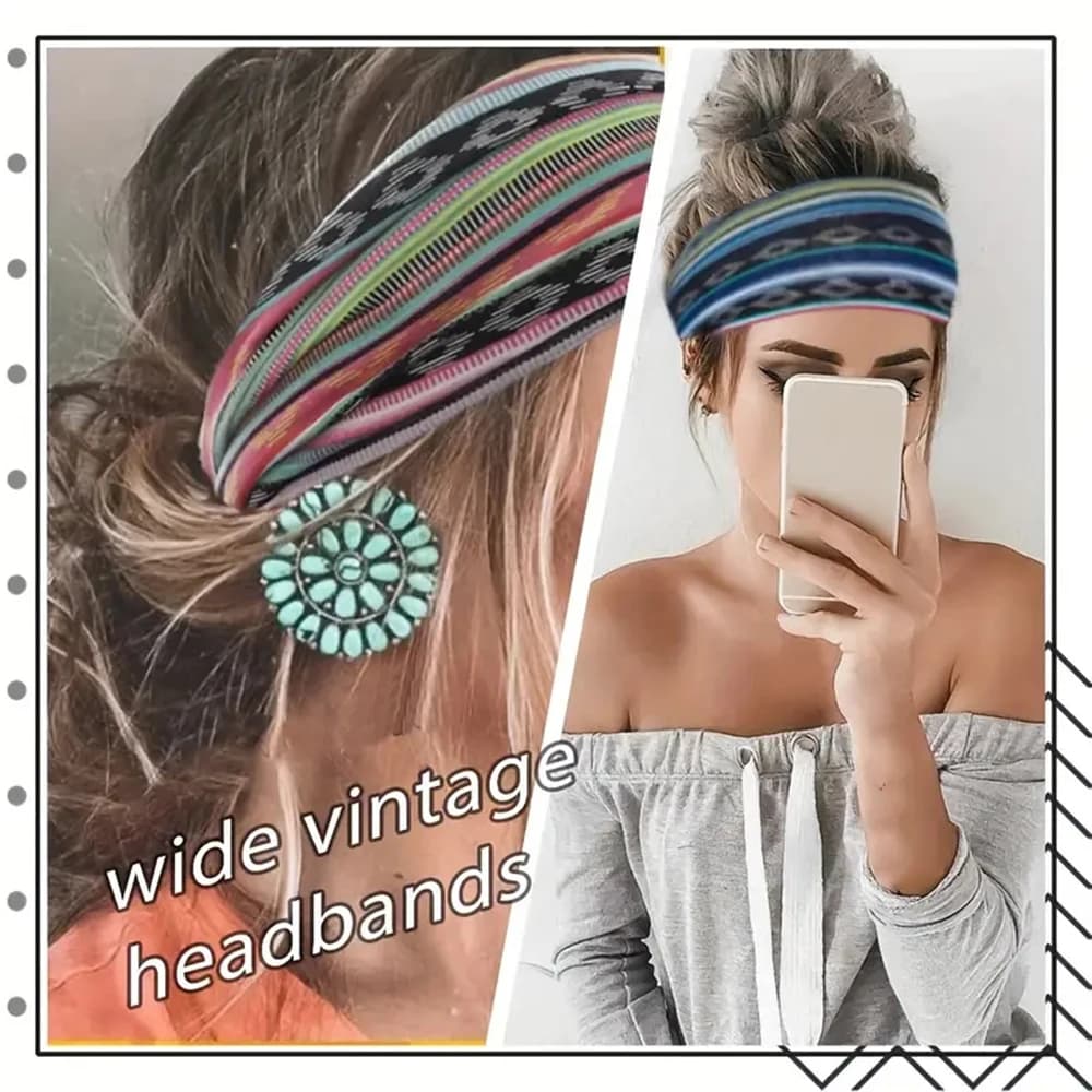 Foulard élastique de Style bohème pour femmes européennes et américaines, accessoires pour cheveux à