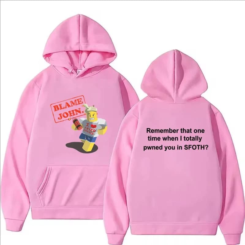 Blame John sweat à capuche imprimé automne hiver femmes hommes décontracté drôle mode surdimensionné