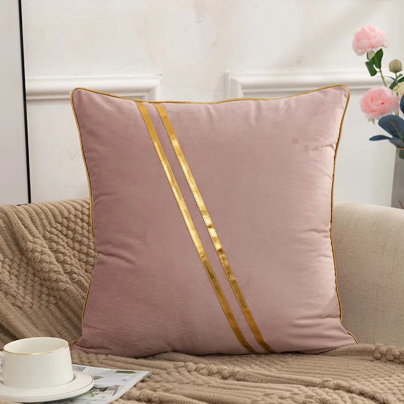 Taie d'oreiller en velours pour salon, canapé, chambre à coucher, décoration de la maison, couleur u