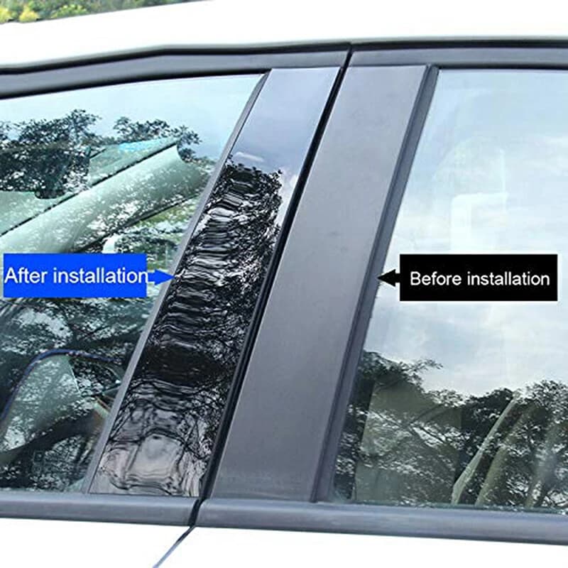 Autocollants de couverture de garniture de porte, autocollants pour piliers de fenêtre de voiture, p