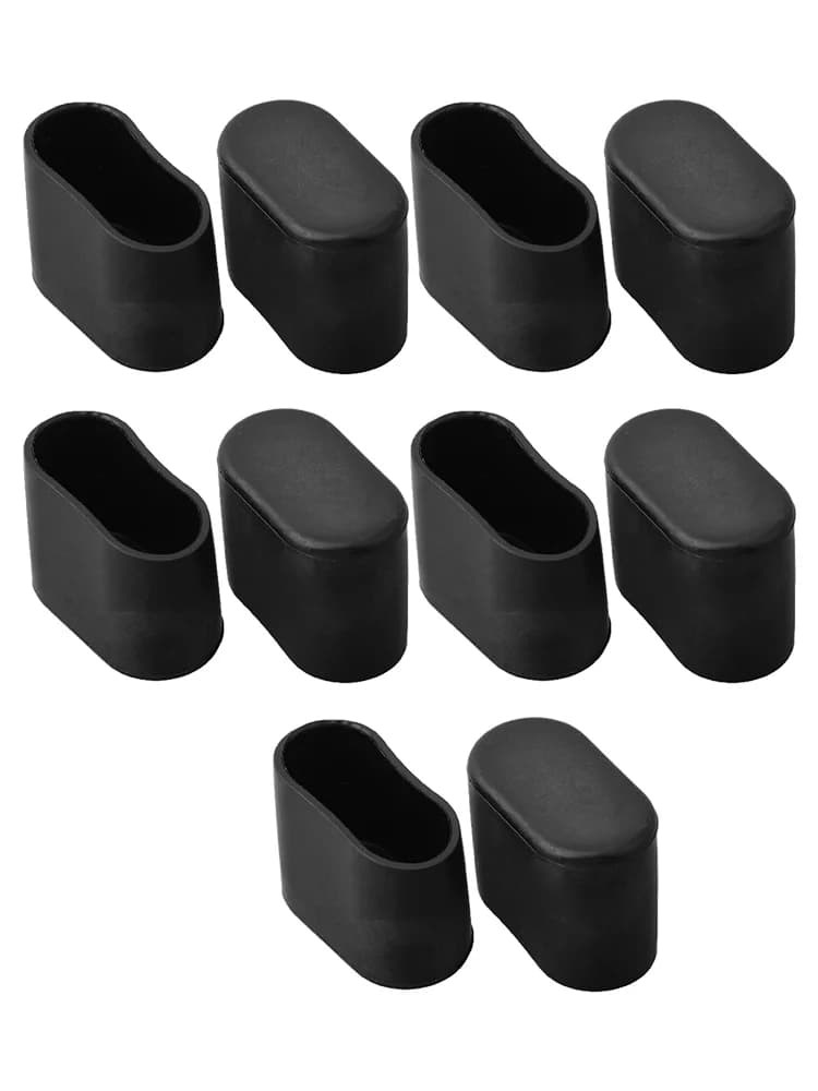 Capuchons de pieds de chaise en caoutchouc, 10 pièces, couvertures ovales, pieds de Table, protecteu