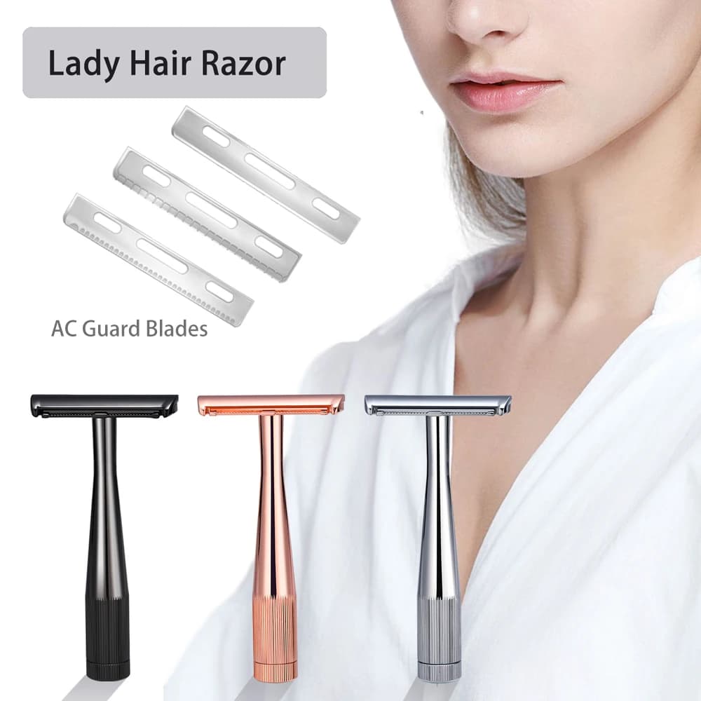 Rasoir de sécurité écologique Whityle16T pour femmes, lames de protection AC, rasoir pour hommes et 