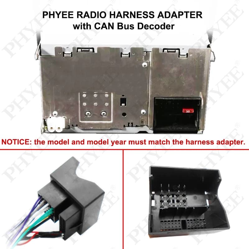CAN Bus Adaptateur de faisceau de décodeur Quadlock, 16 broches, connecteur de verrouillage, RCA, câ