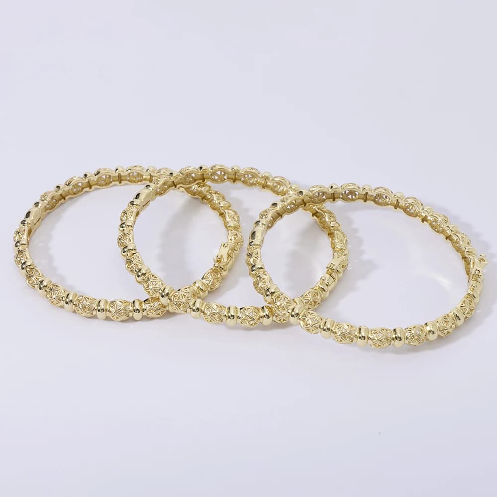 LUIZADA nouveau Vintage indien femmes Bracelet mariage africain luxe plaqué or mariée exquis chanceu