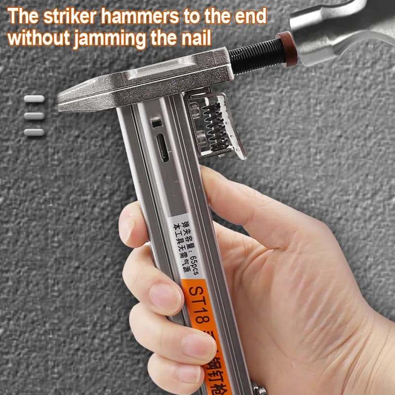 Pistolet à ongles manuel en acier ST18, semi-automatique, pour ciment, fente de fil, dispositif de c