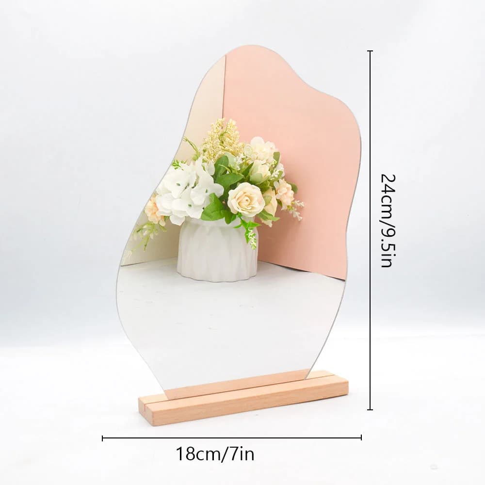 Miroir irrégulier en acrylique pour décoration de maison, bricolage, maquillage de bureau, ornement 