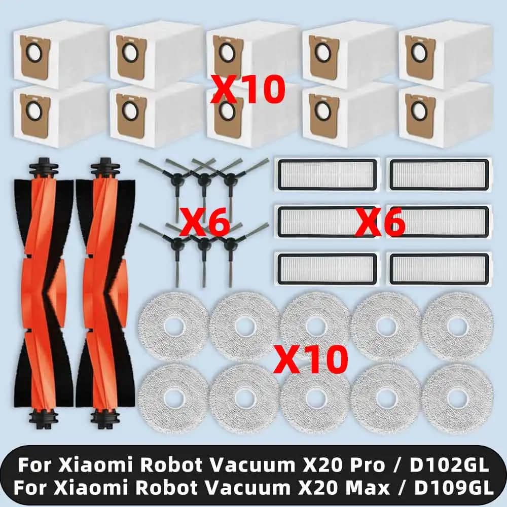 Pièces de rechange pour Xiaomi Robot Vacuum X20 Pro / X20 Max / D102GL / D109GL brosse latérale prin