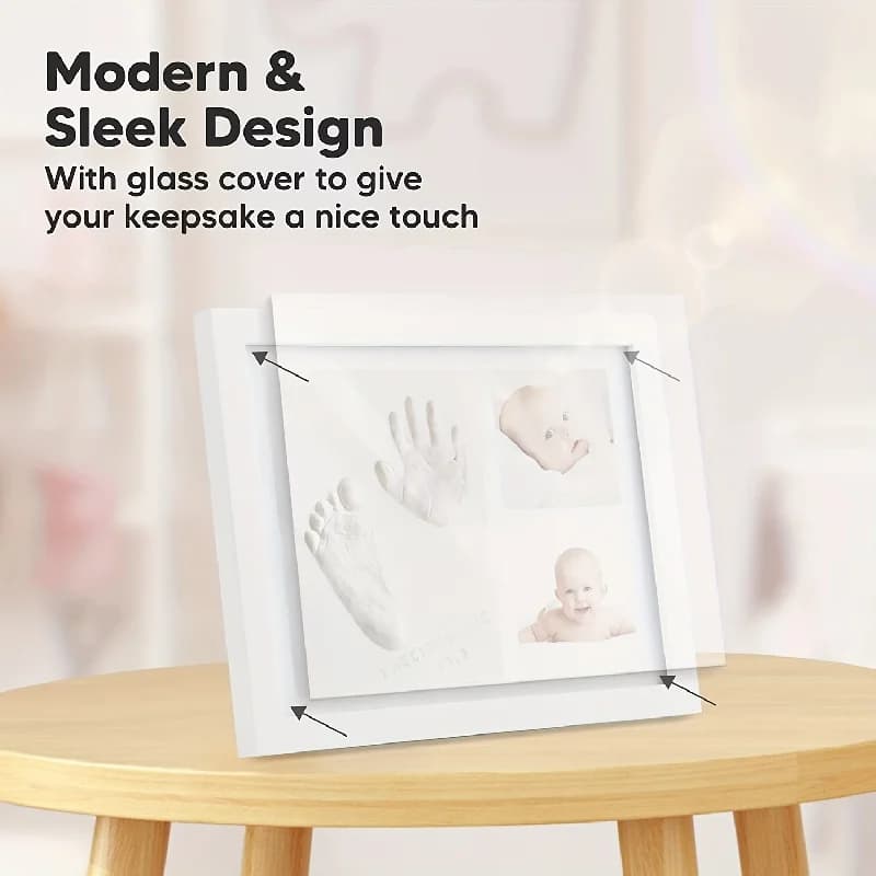 Cadre photo en argile pour mains et empreintes de bébé, créez des souvenirs durables avec ce kit d'e