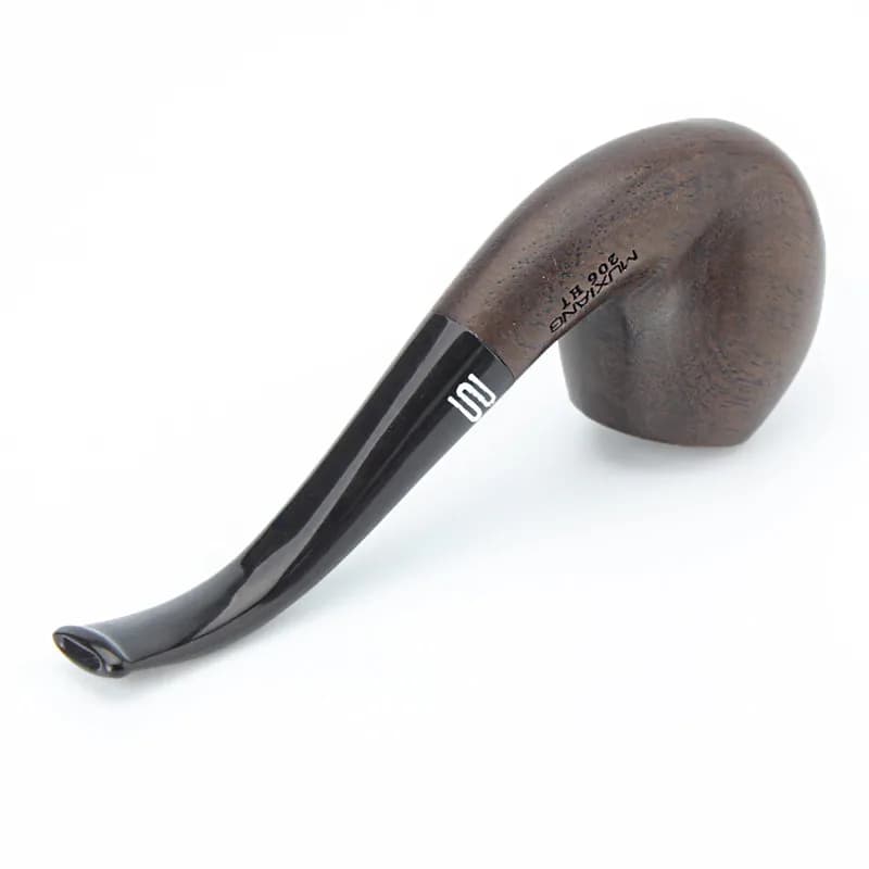 Ensemble de fumeur en bois d'ébène de haute qualité Muxiang, pipes noires faites à la main, pipe à t